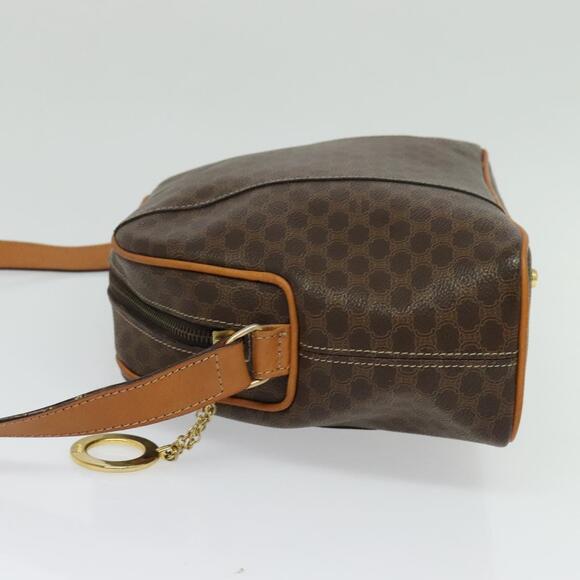 CELINE Macadam Canvas Shoulder Bag Pvc Leather Brown Gold - Picture 4 of 12